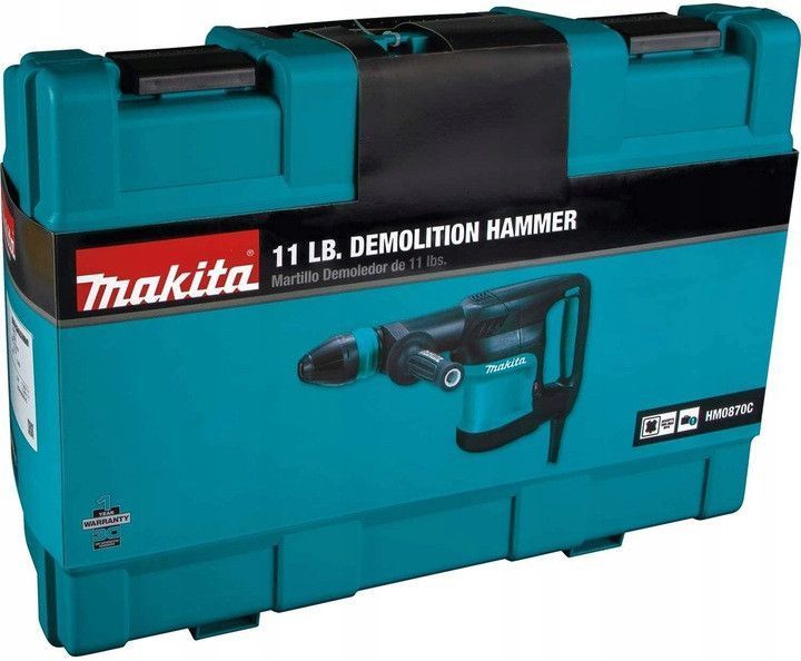 Електричні відбійні молотки Makita HM 0870C: SDS-Max, 1100 Вт, 7.6 Дж,2650уд./хв.,регулятор швидкості, кейс HM0870C фото