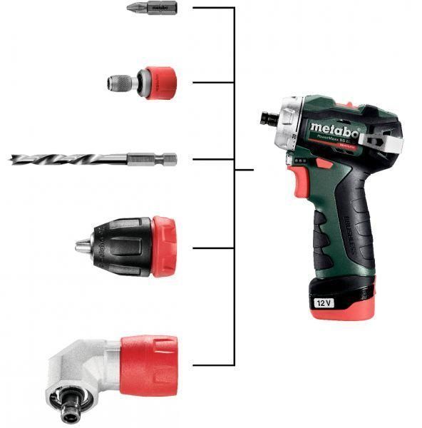 Акумуляторний безщітковий шуруповерт Metabo PowerMaxx BS BL Q : 38 Нм, кейс шуруповерт для дому (601749500) 601749500 фото