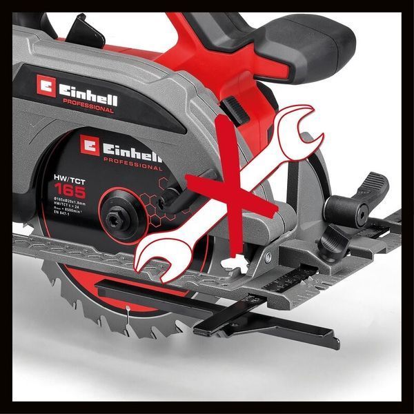 Пила циркулярна акумуляторна Einhell TP-CS 18/165 Li BL (18В/каркас) 4331225 фото
