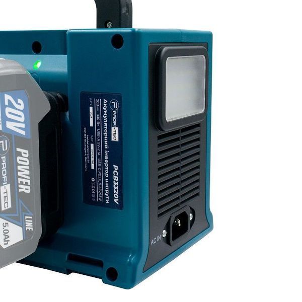 Потужний акумуляторний інвертор напруги PROFI-TEC PCB3320V POWERLine : без АКБ, струм 12 В/5 А (макс. 10 А) 005942 фото