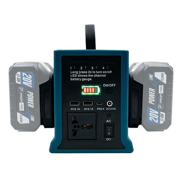 Потужний акумуляторний інвертор напруги PROFI-TEC PCB3320V POWERLine : без АКБ, струм 12 В/5 А (макс. 10 А) 005942 фото