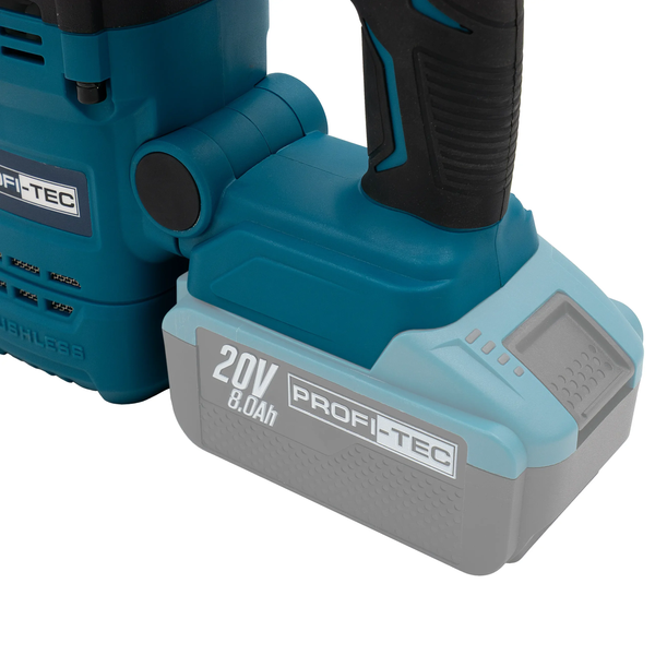 Акумуляторний перфоратор безщітковий PROFI-TEC PBH5620 POWERLine (5,6 Дж, SDS-MAX,2&times;АКБ (8.0 Аг), зарядне)) 006748 фото