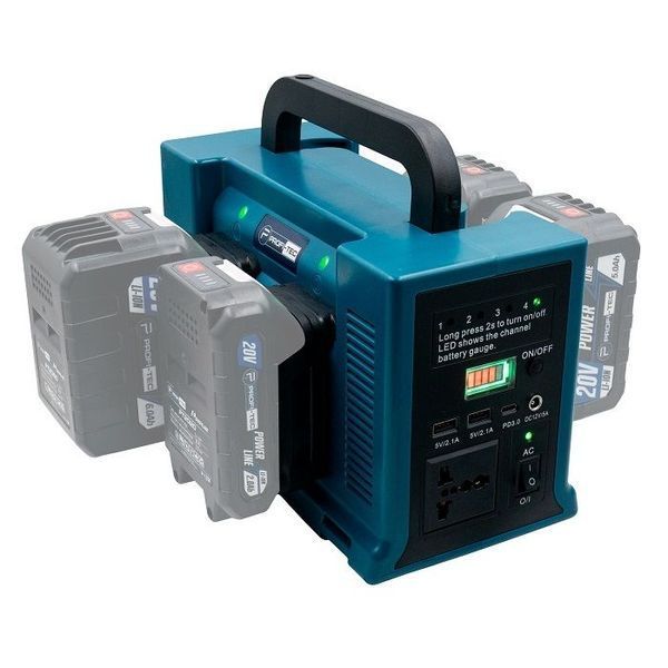 Потужний акумуляторний інвертор напруги PROFI-TEC PCB3320V POWERLine : без АКБ, струм 12 В/5 А (макс. 10 А) 005942 фото