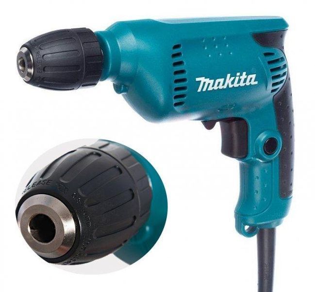 Професійна дриль електрична ударна (електродриль) MAKITA 6413 : 450 Вт, 1.5-10мм сверло, 1.3 кг 6413 фото