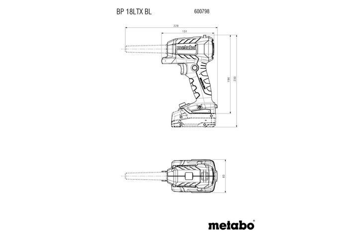 Професійний акумуляторний продувний пістолет Metabo BP 18 LTX BL : без АКБ (600798850 ) 600798850 фото