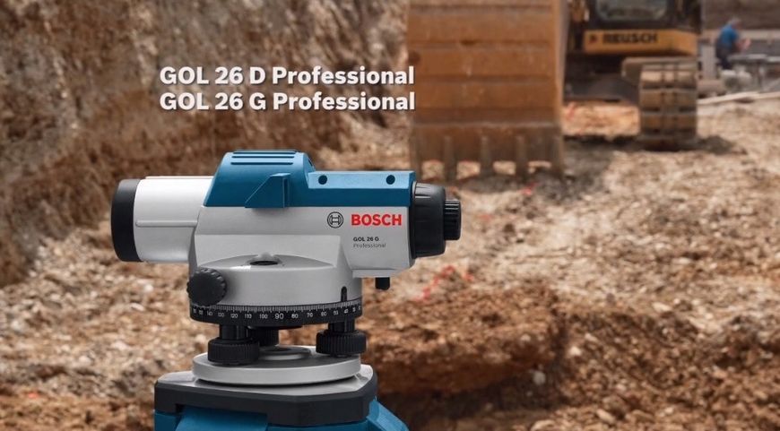 Рівень-нівелір оптичний Bosch GOL 26 D (0601068000): 360 градусів, до 100м, 26х зум 0601068000 фото