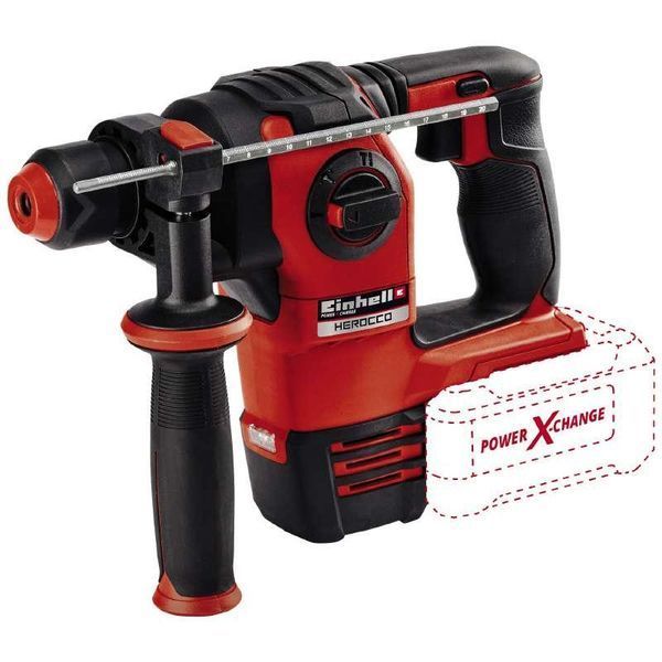 Потужний бочковий перфоратор Einhell HEROCCO-Solo New: 18V (акум 2.5 ампера та заряджання) 4513900, 4512097 фото