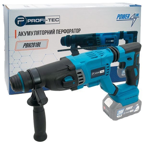 Акумуляторний перфоратор PROFI-TEC PBH201BL POWERLine (каркас/ 3,0 Дж/ SDS-Plus) 005964 фото