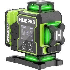 Лазерний нівелір Huepar W04CG : діапазон з приймачем 40м, зелений лазер (491010) 491010 фото