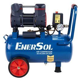 Потужний компресор повітряний безмасляний EnerSol ES-AC285-24-2OF : ресивера 24 л, 1.08 кВт, 8 бар, вага 14.5кг ES-AC285-24-2OF фото