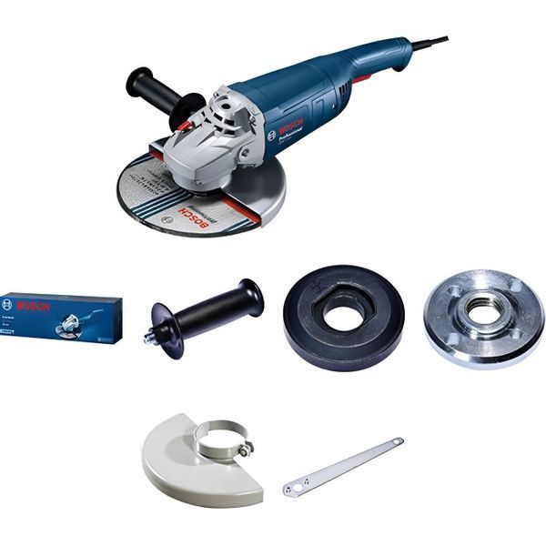 Професійна кутова шліфувальна машина (болгарка) Bosch GWS 2200 : 2200 Вт, 6500 об/мин, диск 230 мм 06018C1320 фото