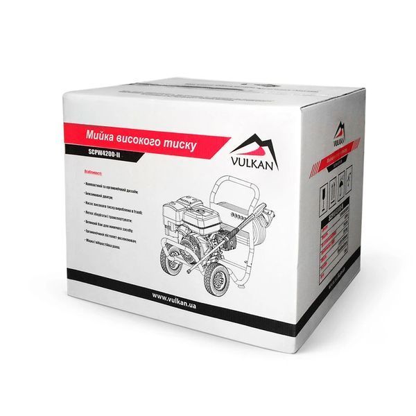 Мийка бензинова високого тиску Vulkan SCPW 4200-II : 9600Вт, 255 бар (30981) 30981 фото