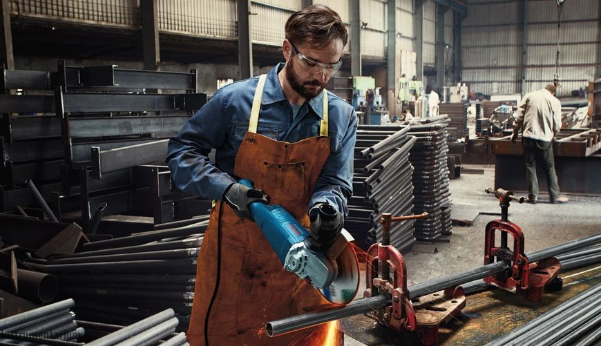 Професійна кутова шліфувальна машина (болгарка) Bosch GWS 2200 : 2200 Вт, 6500 об/мин, диск 230 мм 06018C1320 фото