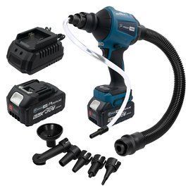 Потужна акумуляторна повітродувка PROFI-TEC AS001BL POWERLine : з АКБ 2 шт-20 V 5.0 Аh, 200 м/с 005337 фото