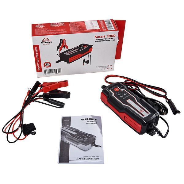 Потужний зарядний пристрій Vitals Master Smart 3000 : 6.0 / 12.0V, 4А, 4&ndash;120 Ah (182531) 182531 фото
