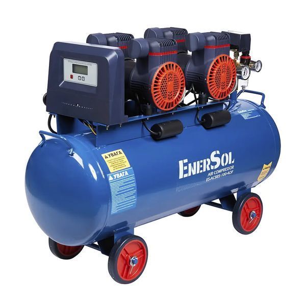 Потужний компресор повітряний безмасляний EnerSol ES-AC885-100-4OF : ресивера 100 л, 3.36 кВт, 8 бар, вага 46.5кг ES-AC885-100-4OF фото