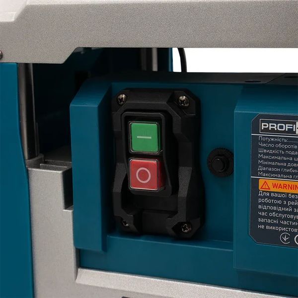 Потужний електричний рейсмусовий верстат для дерева PROFI-TEC PTP330 : 1600 Вт (006973) 006973 фото