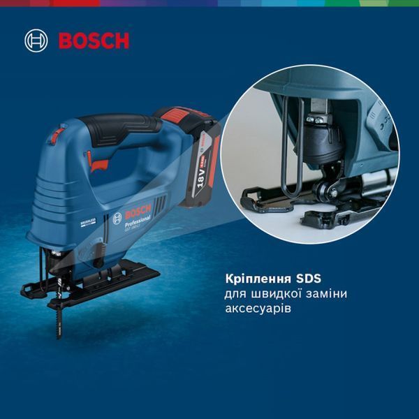 Професійний акумуляторний лобзик Bosch GST 183-LI Solo : без АКБ, 3300 об/хв, глибина різу 95мм 06015B7020 фото