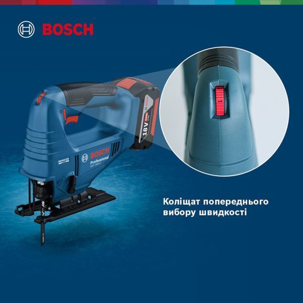 Професійний акумуляторний лобзик Bosch GST 183-LI Solo : без АКБ, 3300 об/хв, глибина різу 95мм 06015B7020 фото