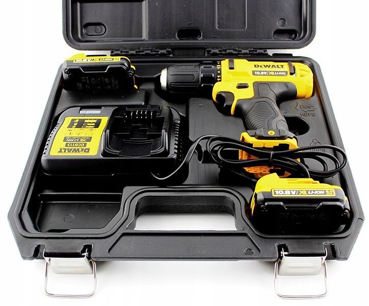Потужний акумуляторний дриль-шуруповерт 10.8V DeWALT DCD710D2 : 24 Нм, кейс професійний шуруповерт для дому DCD710D2 фото