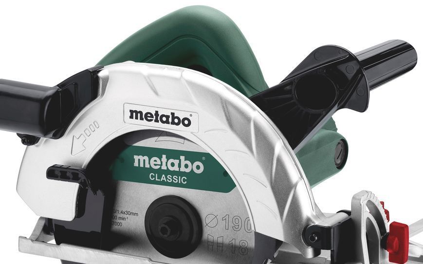Потужна ручна дискова пилка Metabo KS 190 : 1050 Вт, круг 190 мм, циркулярна пилка 602364000 602364000 фото