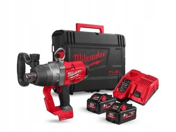 Гайковерт високомоментний 1" (2400 Нм) M18 FUEL з фіксацією кільцем ONE-KEY Milwaukee: з АКБ 18V 2шт-8 Ah+ЗП, 2500уд/хв, 1670об/хв 4933459733 фото