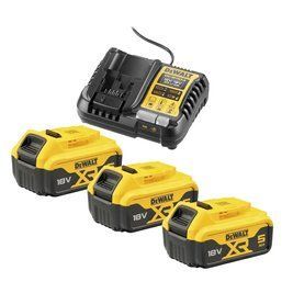 Професійний зарядний пристрій + 3 шт АКБ 18V 5Аг DeWALT DCB1104P3 DCB1104P3 фото