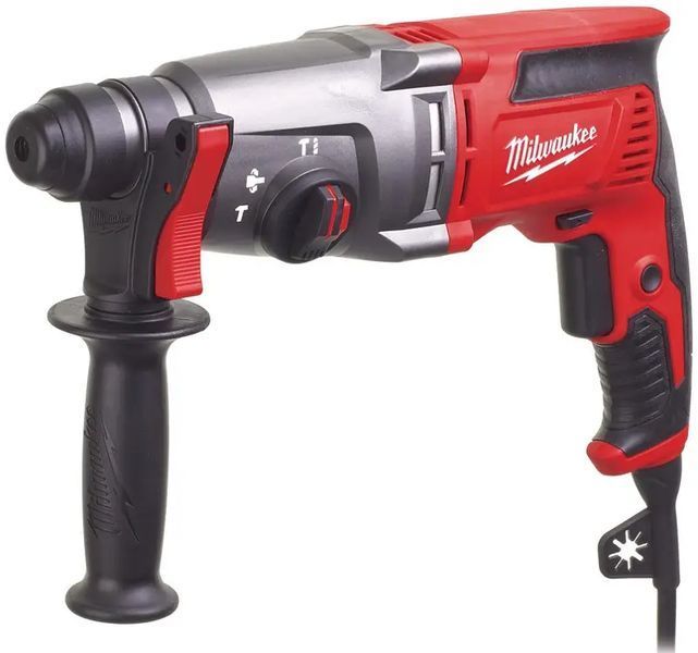 Професійний перфоратор 3-режимний SDS PLUS PH 26 T MILWAUKEE : 800Вт, SDS-plus, 2,4 Дж, 4500 уд/хв, 1500 об/хв 4933464580 фото