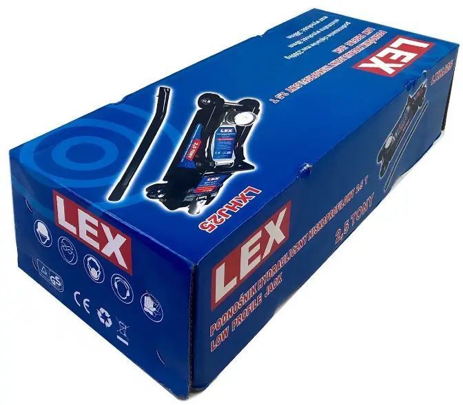 Домкрат гідравлічний підкатний LEX LXHJ25 низькопрофільний : вантажопідйомність 2.5т, 80-360мм LXHJ25 фото