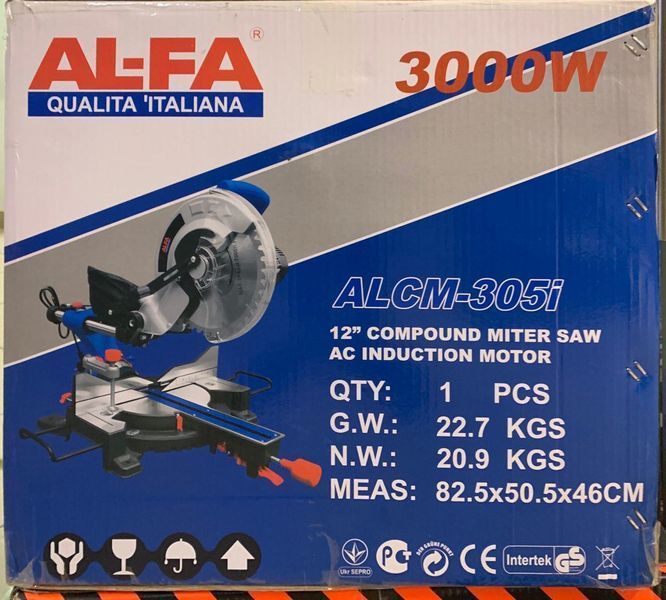 Торцювальна пила AL-FA ALCM-305i з асинхронним двигуном - 3000 Вт 1712 фото