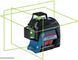 Професійний лінійний лазерний нівелір Bosch Professional GLL 3-80 G : зелений промінь, 30 м, на батарейках, кейс 0601063Y00 фото 1