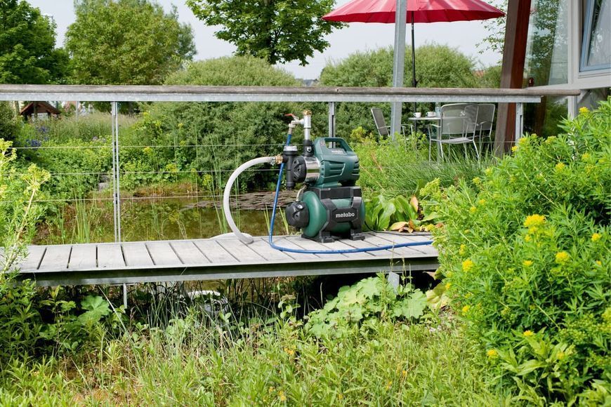 Потужна побутова насосна станція Metabo HWWI 4500/25 Inox : 1300 Вт, 4500 л/год., 4,8 бар, висота подачі 48 м 600974000 фото