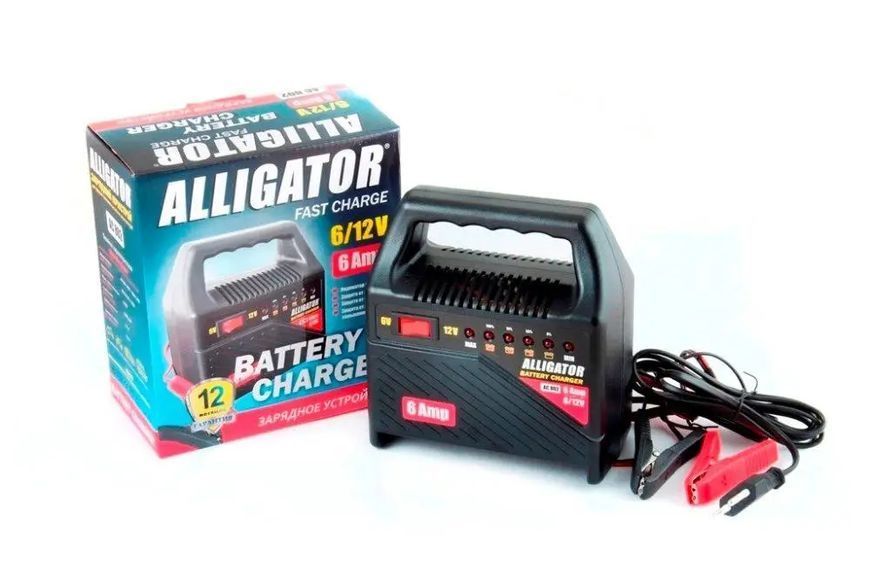 Потужний зарядний пристрій Alligator AC802 : 6/12 V, струм заряджання 6 А, для АКБ 15-80 Аh AC802 фото