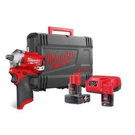 Професійний гайкокрут акумуляторний Milwaukee M12 FIWF12-422X : з АКБ 12V 2шт-4.0 Ah, 339 Нм, 3200 уд/хв, 2700 об/хв, квадрат 1/2" 4933464616 фото
