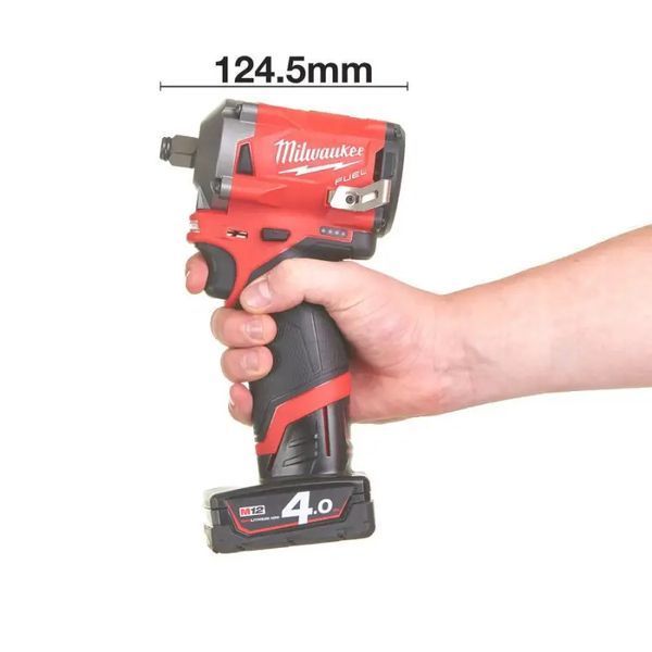 Професійний гайкокрут акумуляторний Milwaukee M12 FIWF12-422X : з АКБ 12V 2шт-4.0 Ah, 339 Нм, 3200 уд/хв, 2700 об/хв, квадрат 1/2" 4933464616 фото