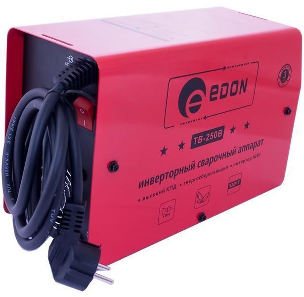 Зварювальний інверторний апарат (зварка) Edon TB-250B : 4.5 кВт, 250 А, 36 місяців гарантія TB-250B фото