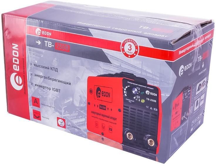 Зварювальний інверторний апарат (зварка) Edon TB-250B : 4.5 кВт, 250 А, 36 місяців гарантія TB-250B фото