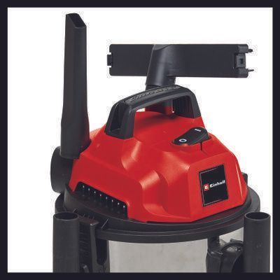 Потужний професійний вакуумний промисловий пилосос для прибирання Einhell TC-VC 1820 S : 1250 Вт, 20л, без розетки 2342167 2342167 фото