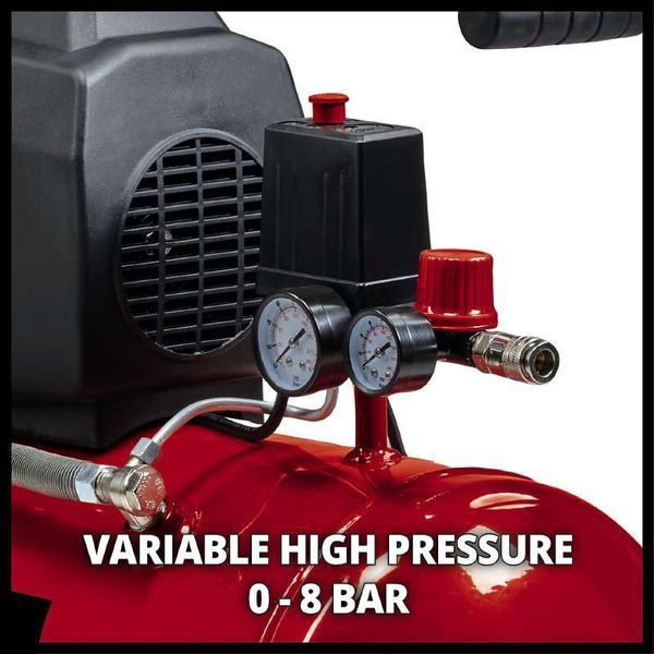Потужний масляний компресор Einhell TC-AC 190/50/8 : 1,5 кВт /2,04 л.с., об.х.х. 2850 об/хв, 165 л/хв, 8 бар 4007332 фото