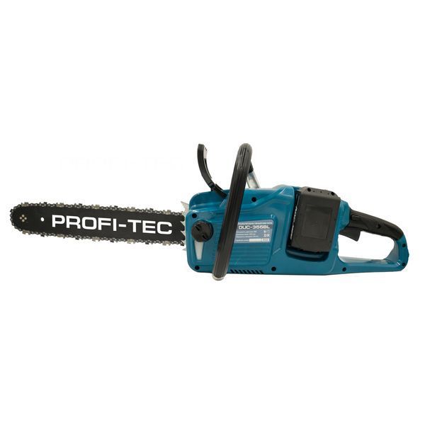 Акумуляторна ланцюгова пилка PROFI-TEC DUC355BL POWERLine: з АКБ 20V 2 х 6.0 Aч + ЗУ, шина 40 см DUC355BL 6амп фото
