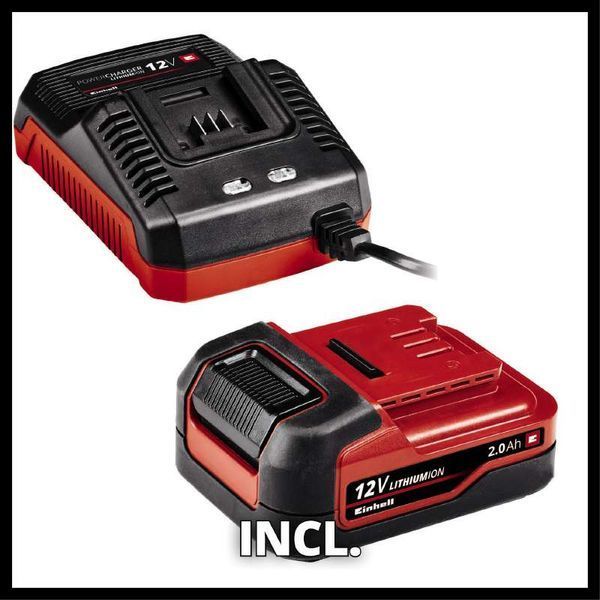 Потужний акумуляторний шуруповерт Einhell TE-CD 12/1 3X-Li (1x2,0 Ah) : з Li-ion 12 V 2.0 Ah, 4513595 4513595 фото
