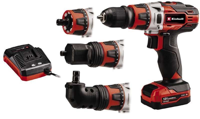 Потужний акумуляторний шуруповерт Einhell TE-CD 12/1 3X-Li (1x2,0 Ah) : з Li-ion 12 V 2.0 Ah, 4513595 4513595 фото