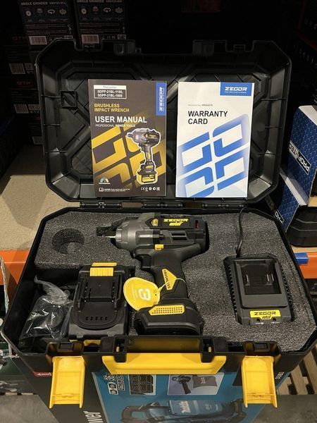 Гайковерт ударний акумуляторний ZEGOR SDPP-21BL-1100 (акум 21V 6.0Ah 1шт і зарядка) SDPP-21BL-1100 фото