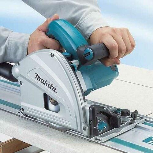 Професійна ручна заглибна дискова пила Makita SP 6000J : 1300 Вт, 165мм, 55мм глибини погружна циркулярка в кейсі SP6000J фото