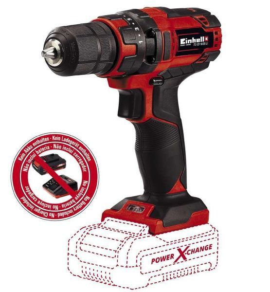 Акумуляторний шуруповерт Einhell TC-CD 18/35 Li - Solo : 18V (акум 2.5 ампера і зарядка) 4513927,4512097 4513927, 4512097 фото
