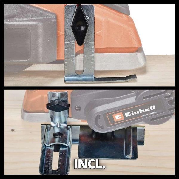 Набір! Рубанок Einhell TE-PL 18/82 Li - Solo +Акб 18V 2,5 Ah+зарядне: 15000 об/хв., глибина: 0-2 мм, фальцю до 8 мм 4345400, 4512097 фото