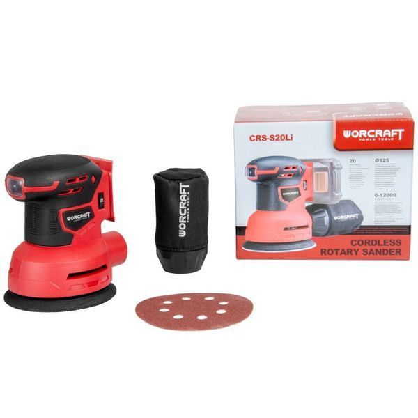 Акумуляторна шліфмашина ексцентрикова WORCRAFT CRS-S20Li (13131 каркас) д-125 мм 13131 фото