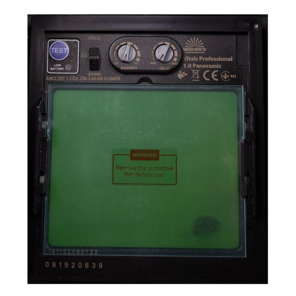 Маска зварювальника (хамелеон) з автозатемненням Vitals Professional 1.0 Panoramic : DIN 5-13 маска для зварювання, щиток зварника 1.0 Panoramic фото