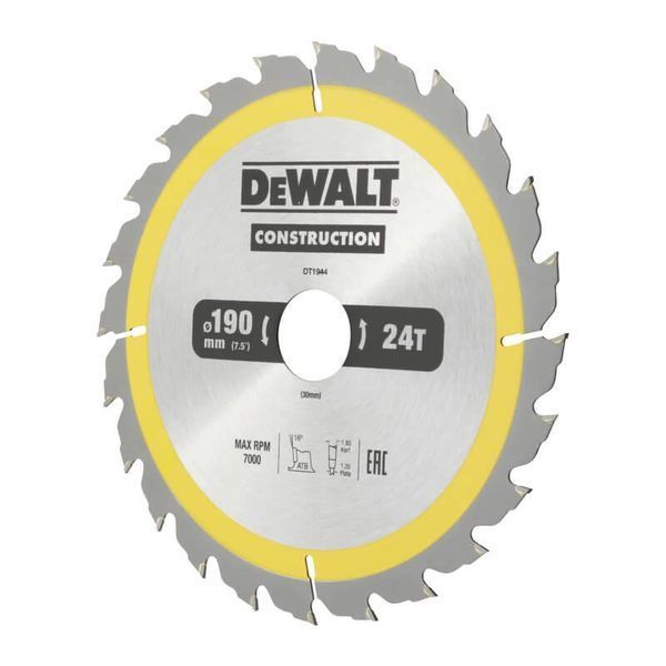 Диск пильний 190 х 30 (24Т) DeWALT DT1944 DT1944 фото