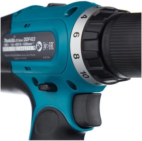 Професійна акумуляторна дриль-шуруповерт Makita DDF453RFX7 : з АКБ 18V 3Ah, 42 Нм DDF453RFX7 фото